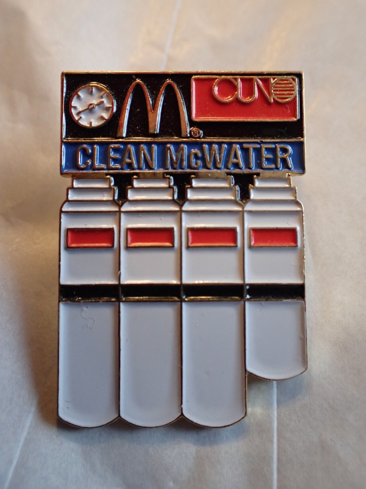 McDonalds Clean McWater Enamel Lapel Pin NICE
