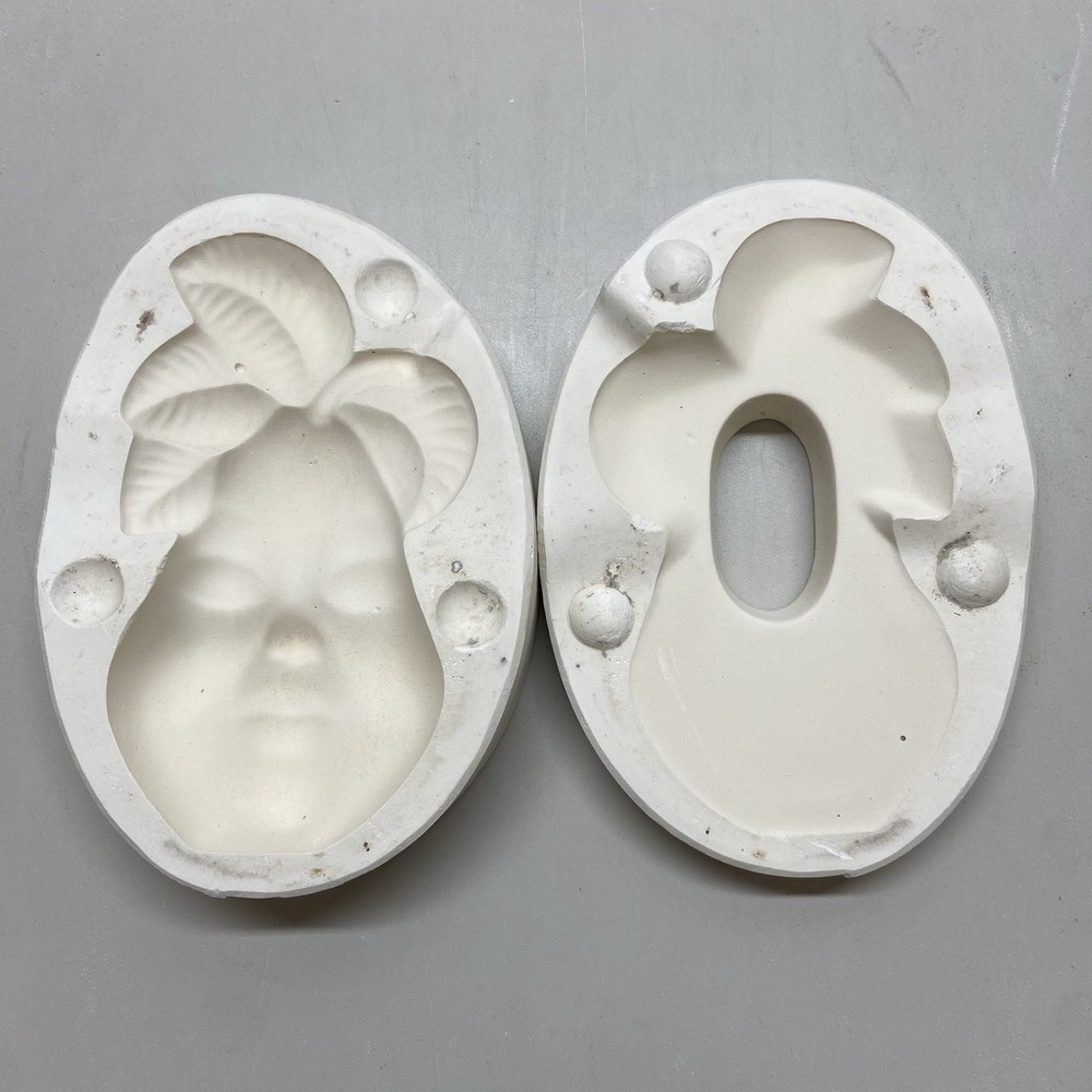 Ceramic Slip Casting Mold Avocado Fruit Face Plaque