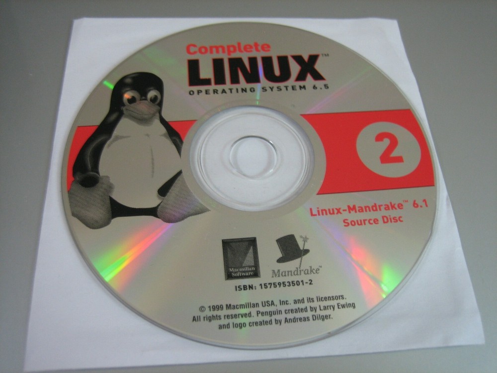 Linux Operating System 6.5 (Linux-Mandrake 6.1 Source) (PC, 1999) - Disc 2 Only