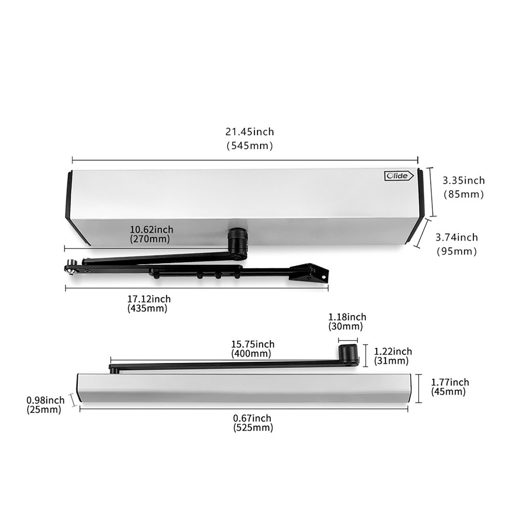 Olide Automatic Electric Swing Opener with Exit Button and Stainless Steel Lock