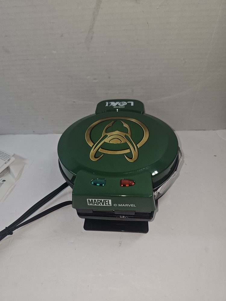Uncanny Brands Marvel Studios Loki Waffle Maker Green Easy Clean