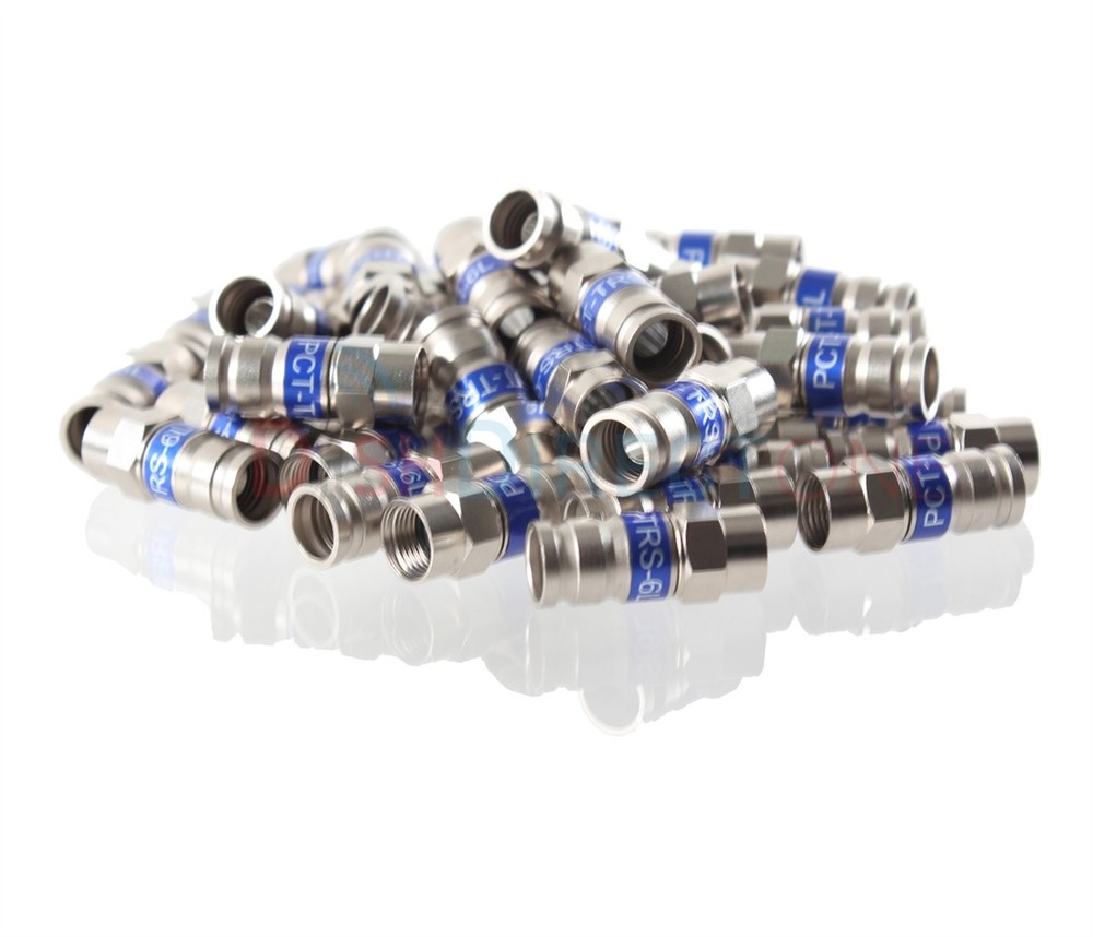 RG6 Coax Compression Connectors Universal Cable Fitting Ends CATV SATV F Type HD