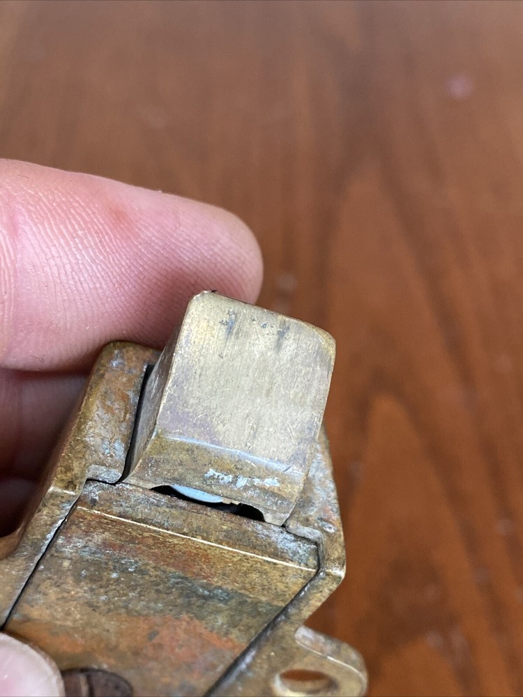Antique Brass Pull Ring Transom Window Latch Catch Awning Sash Lock Finger Loop