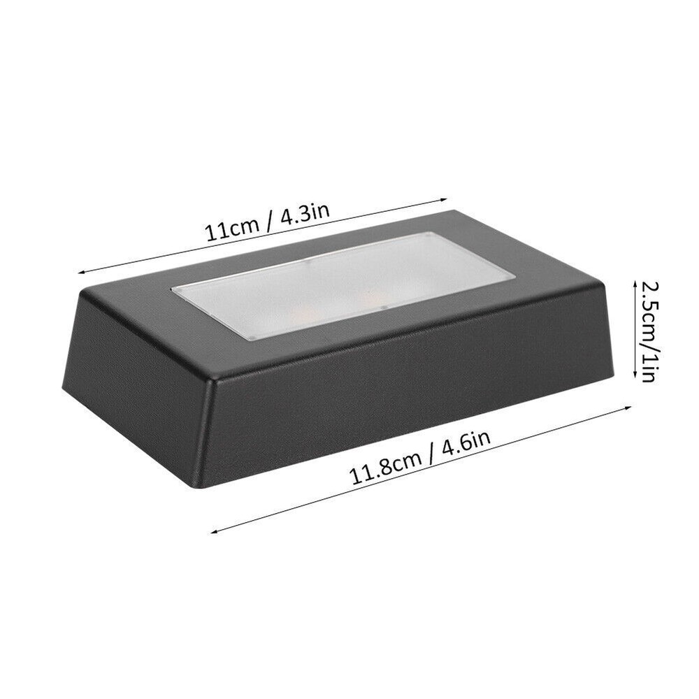 2Pcs LED Display Base Crystal Light Stand With USB Cable for 3D Crystal Statues