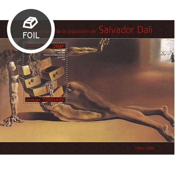 2014 TOGO MNH.  SALVADOR DALI. Y&T Code: 833. Michel Code: 5977 / Bl.1015