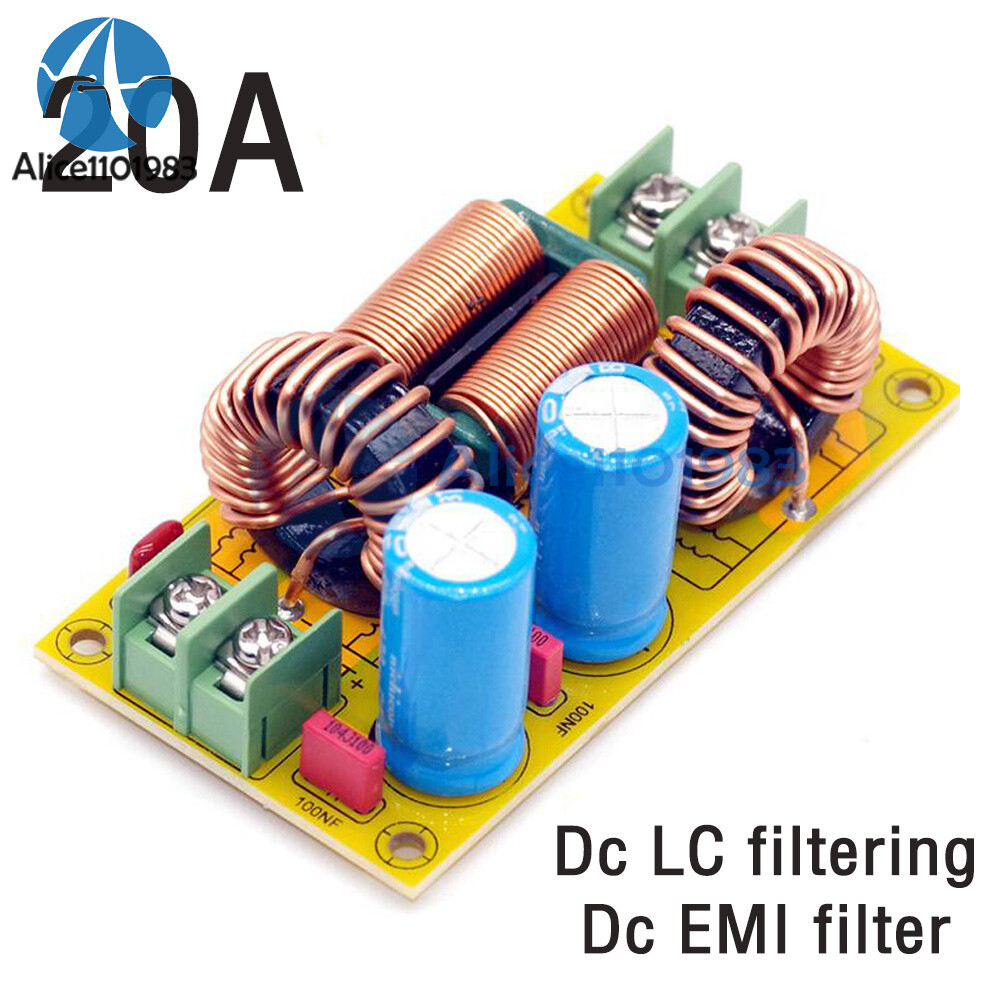 2A 4A 10A 20A DC Power Filter EMI Electromagnetic Interference Power Filtering