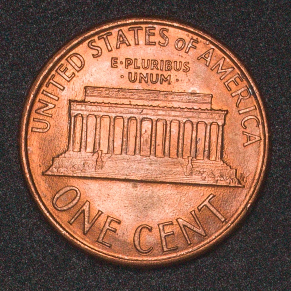 1987-D 1C Lincoln Memorial Cent Die Misalignment USA BB014