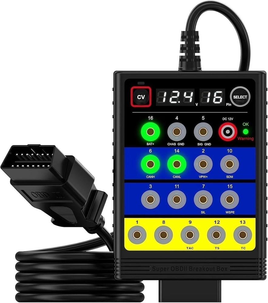 OBD2 Breakout Box 14V Remote Fob Key Program Tool Power Supply CODING Voltage
