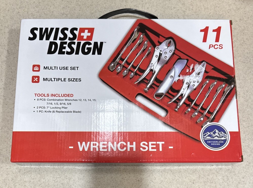 Swiss Design 11 Piece Wrench Set Multi Use SET Multiples Sizes