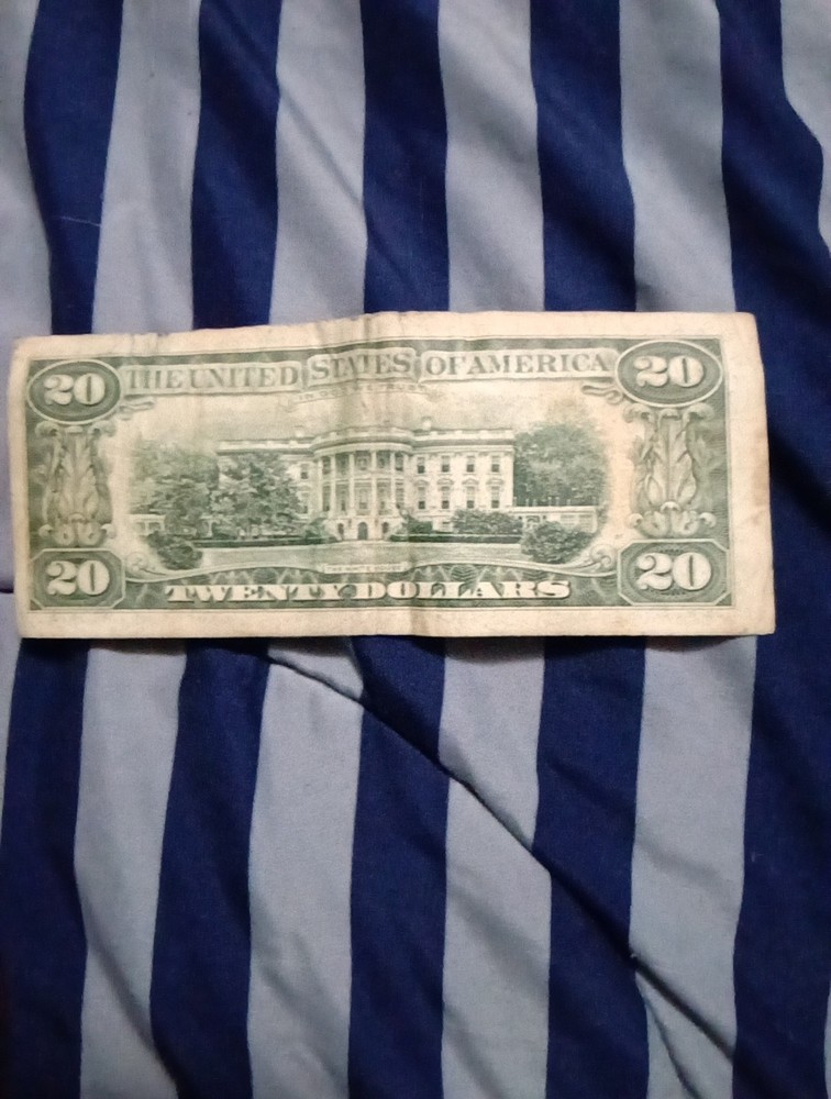 1995 Antique 20$Dollar Note Rare Print Error