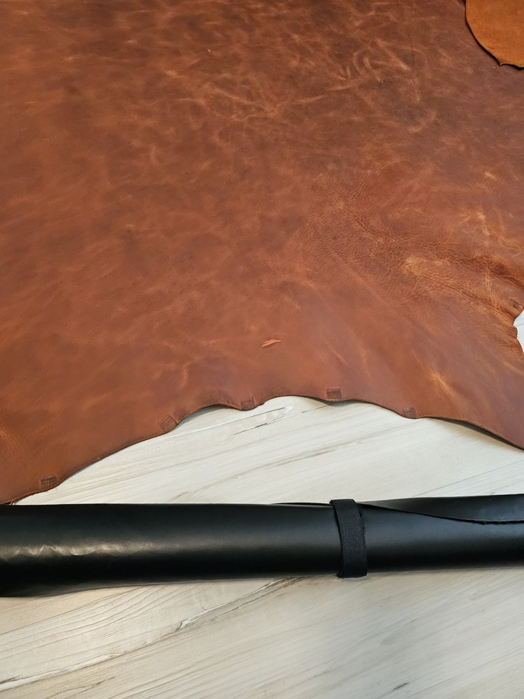4-5oz BURNT ORANGE PULL-UP LEATHER HIDE FULL GRAIN SQUARE PANEL,SHEET,12x12 20+s