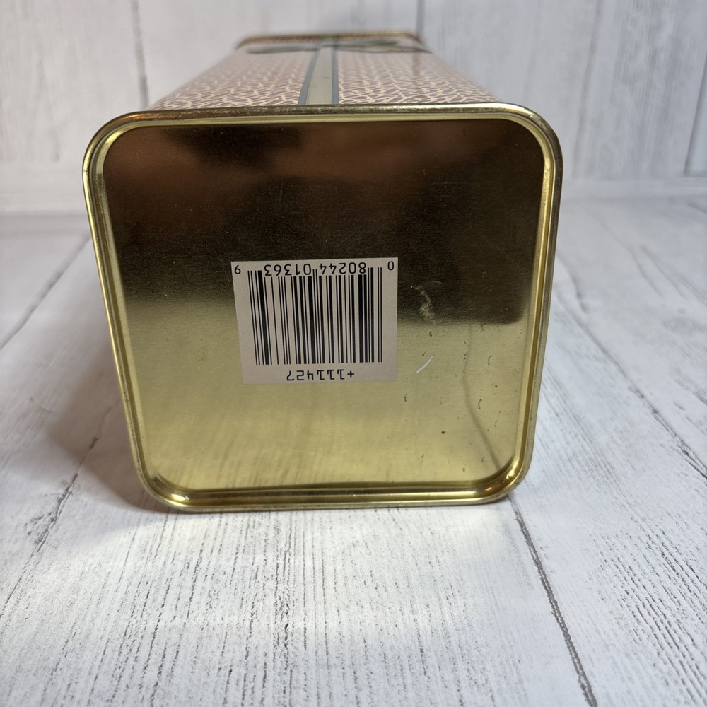 10.5”x4”x4” Empty Christmas tin Fair Condition