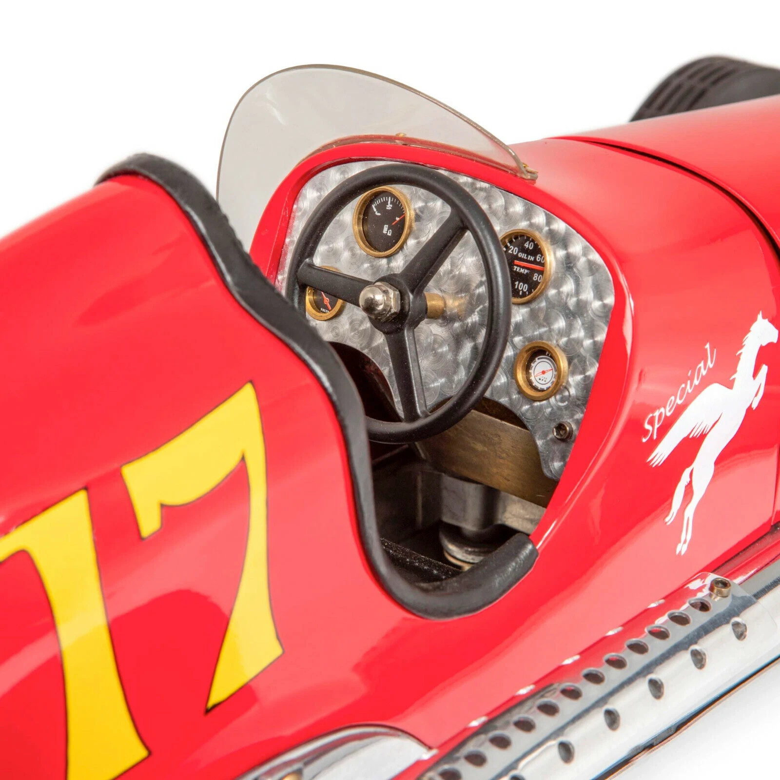 BB Korn Red 1930s Tether Car Aluminum Model 21" Replica Racing Spindizzy New