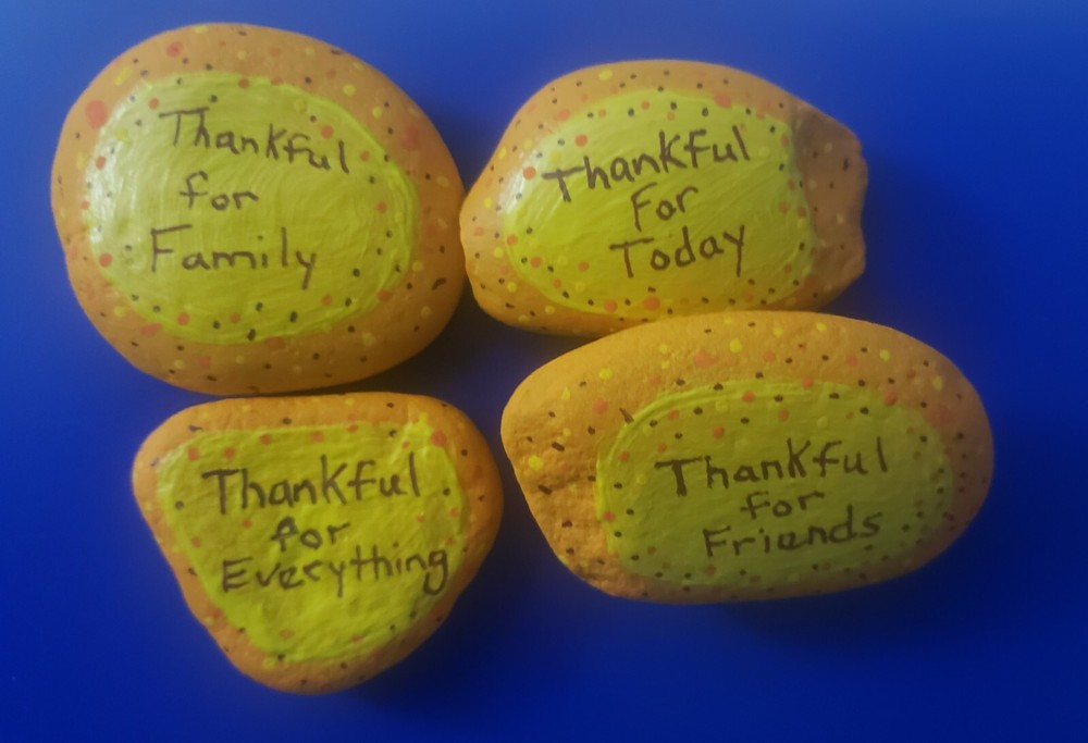 4 Hand Painted Rocks