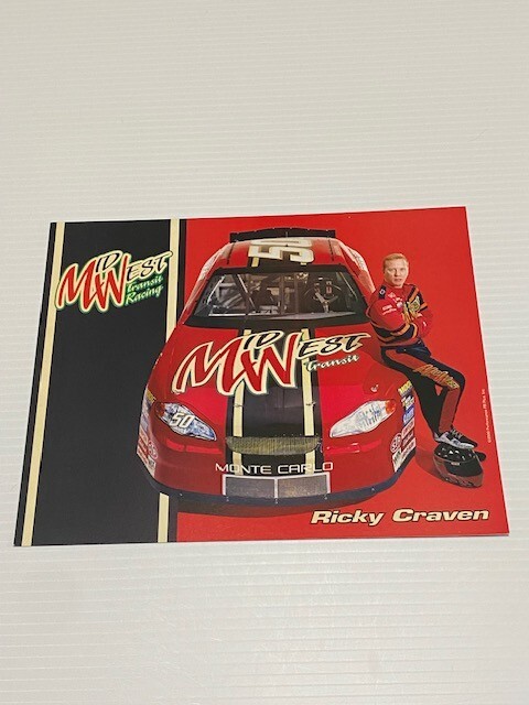 Vintage 2000 Ricky Craven Nascar Postcard / Handout