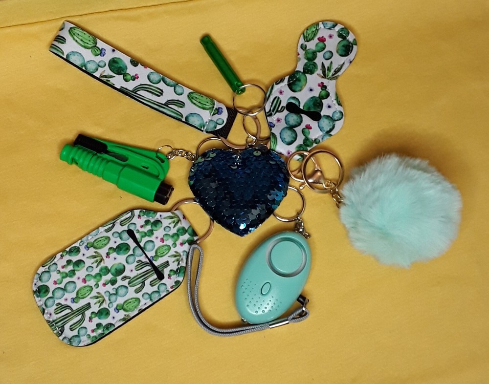 Cactus Print 8-pcs detachable Key Chains
