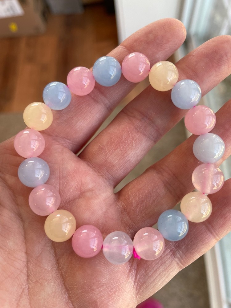 Morganite bracelet 10mm