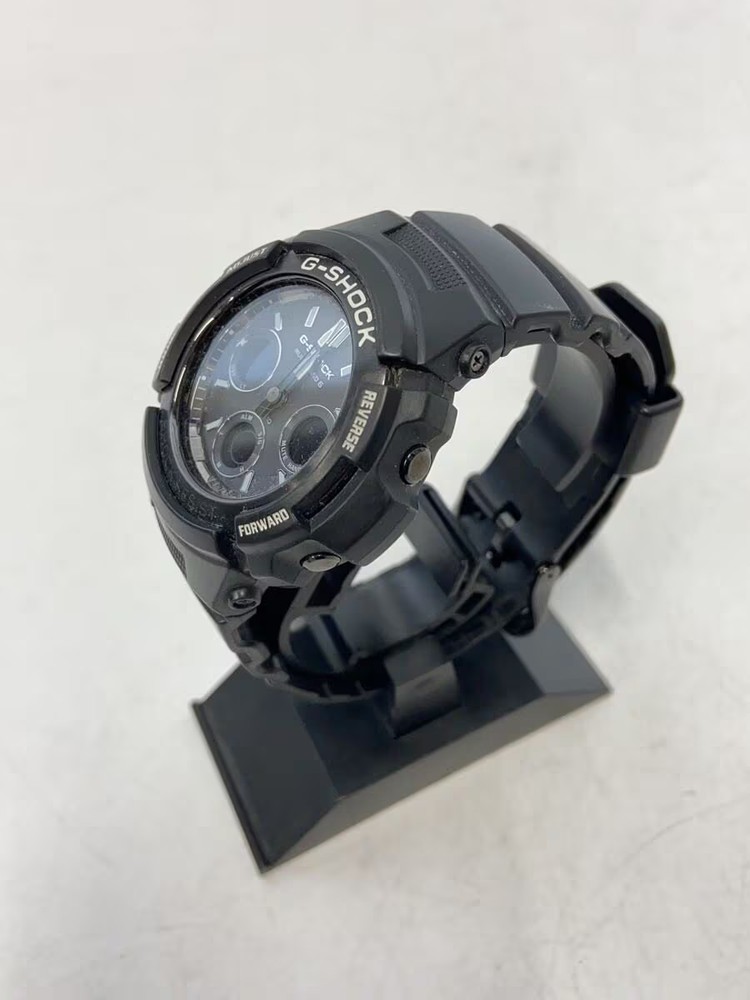 CASIO Solar Watch G SHOCK Digital Analog Rubber BLK BLK