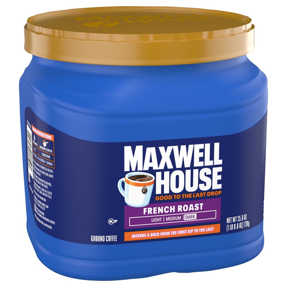 Maxwell House Half Caff Ground Coffee, 25.6 oz. Canister Quick refreshment