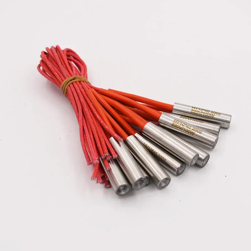 10PCS Cartridge Heater 9x50mm 9mm Tube Stainless Steel 110W 24V-220V Single End