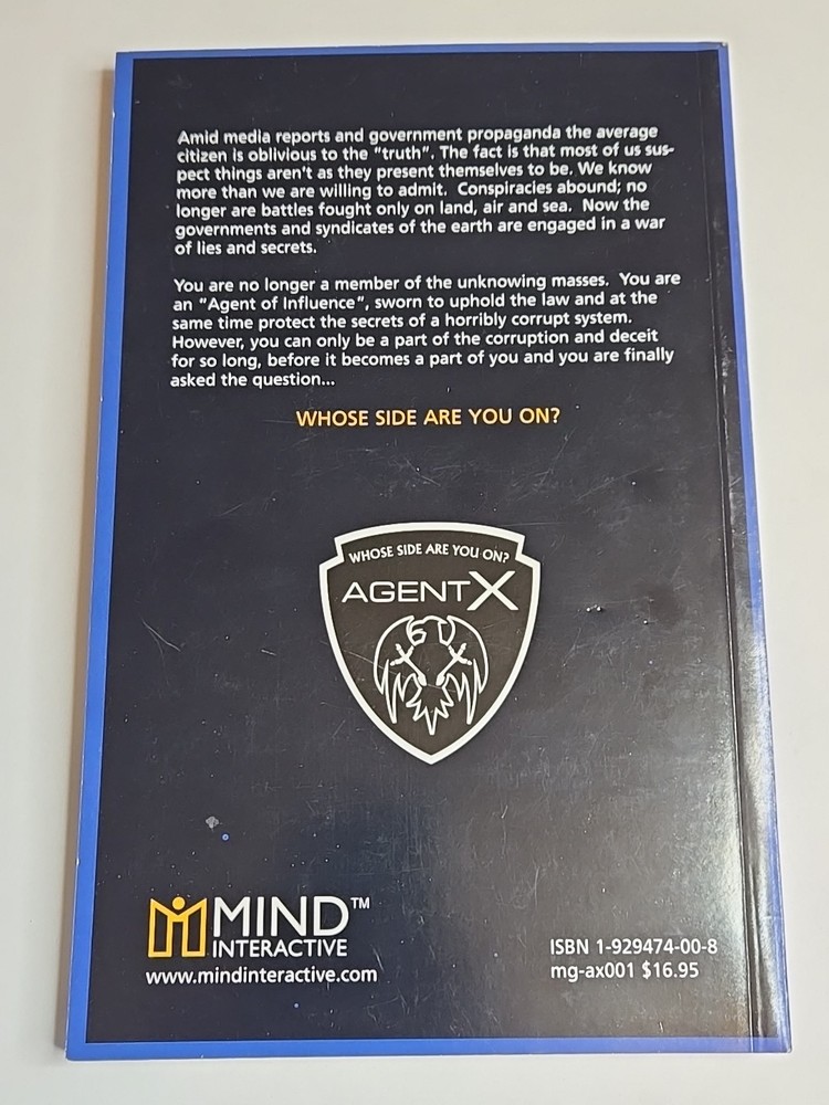 Agent X Secret Agent RPG Mind Interactive Intrigue-Espionage-Corruption FS