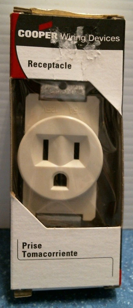 Cooper Single Receptacle, Light Almond   (817LA-BOX) FS