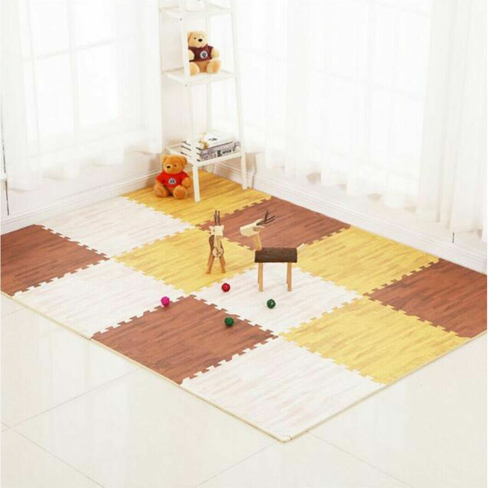 Exercise Floor Mat Soft Foam Puzzle Interlocking Tiles Workout Equipment Garage