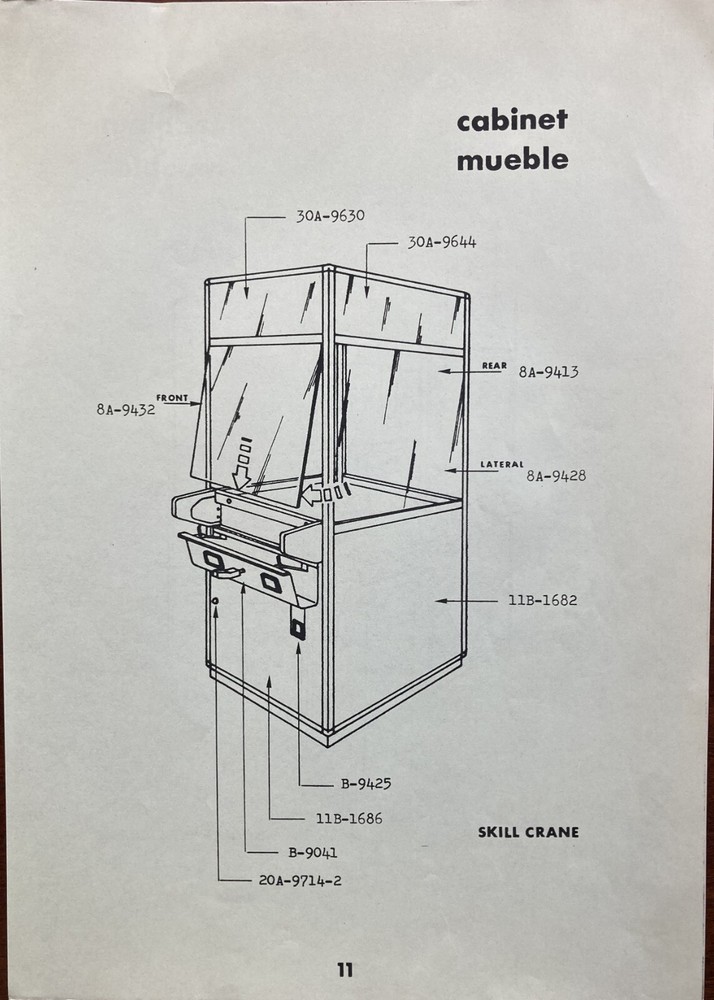 Sonic Skill Crane Claw Game Manual