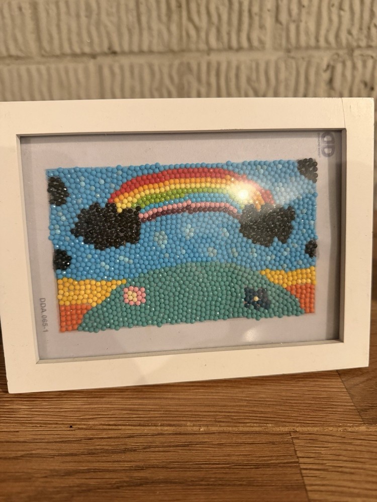 Diamond Art Rainbow In Frame