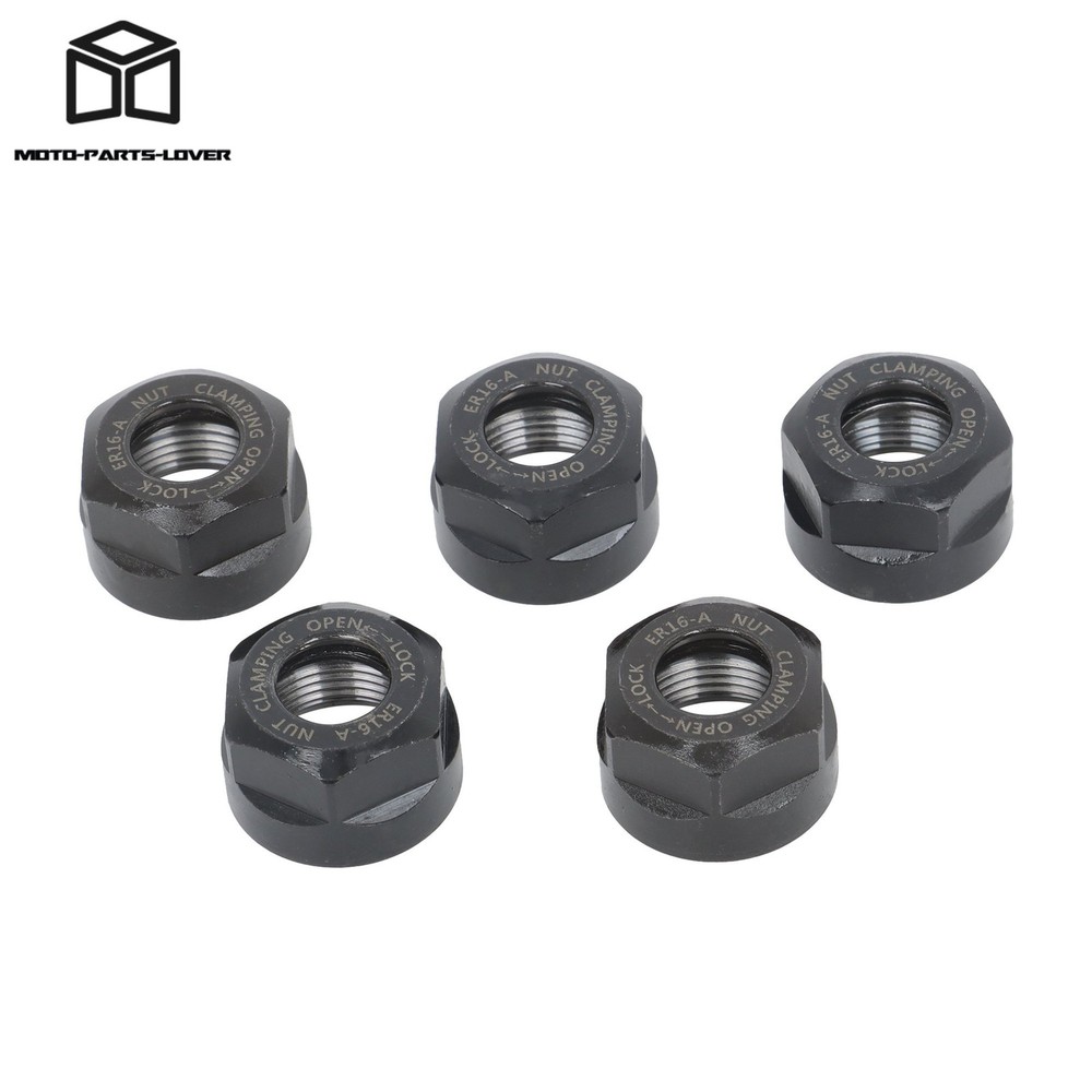 5 Pack ER16 Clamping Nut Set A Type for CNC Machine Collet Chuck Holder