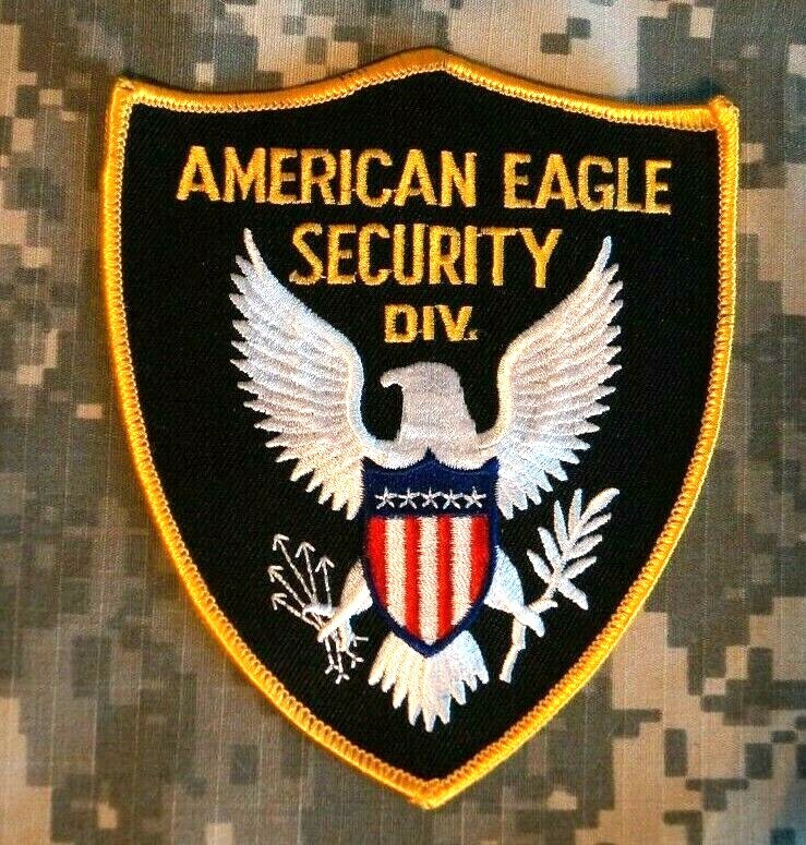 Patch NEW LARGE American Eagle Security Div. Shoulder Jacket Authentic