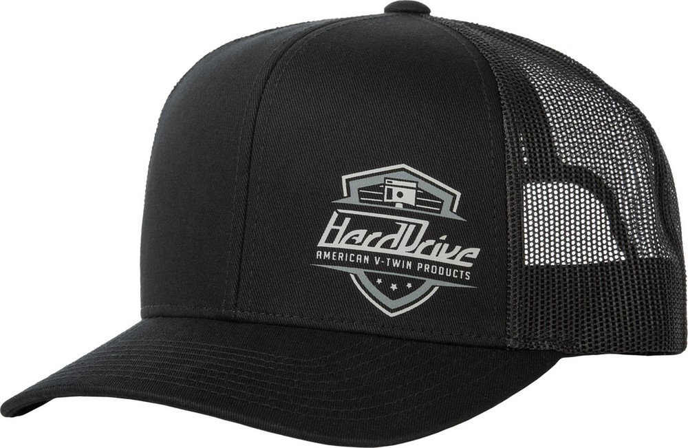 HardDrive Shield Snapback Hat Black