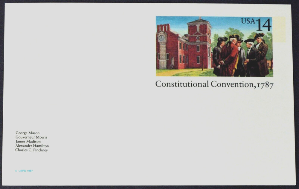 1987 US Sc #UX116 postal card, 14 cent, mint, sharp corners, excellent condition
