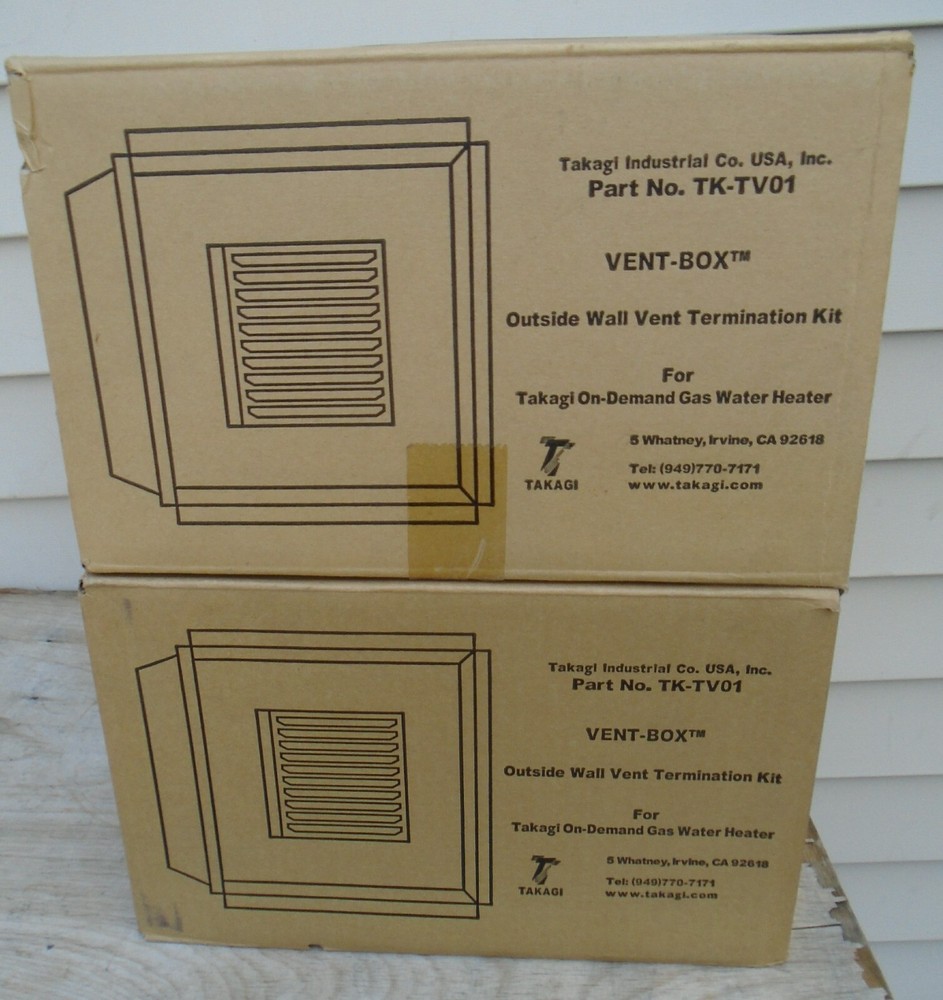 *NEW TAKAGI TK-TV01 OUTSIDE WALL VENT BOX TERMINATION KIT On Demand Water Heater