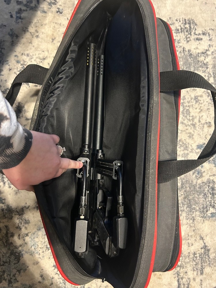 paintball guns and pods