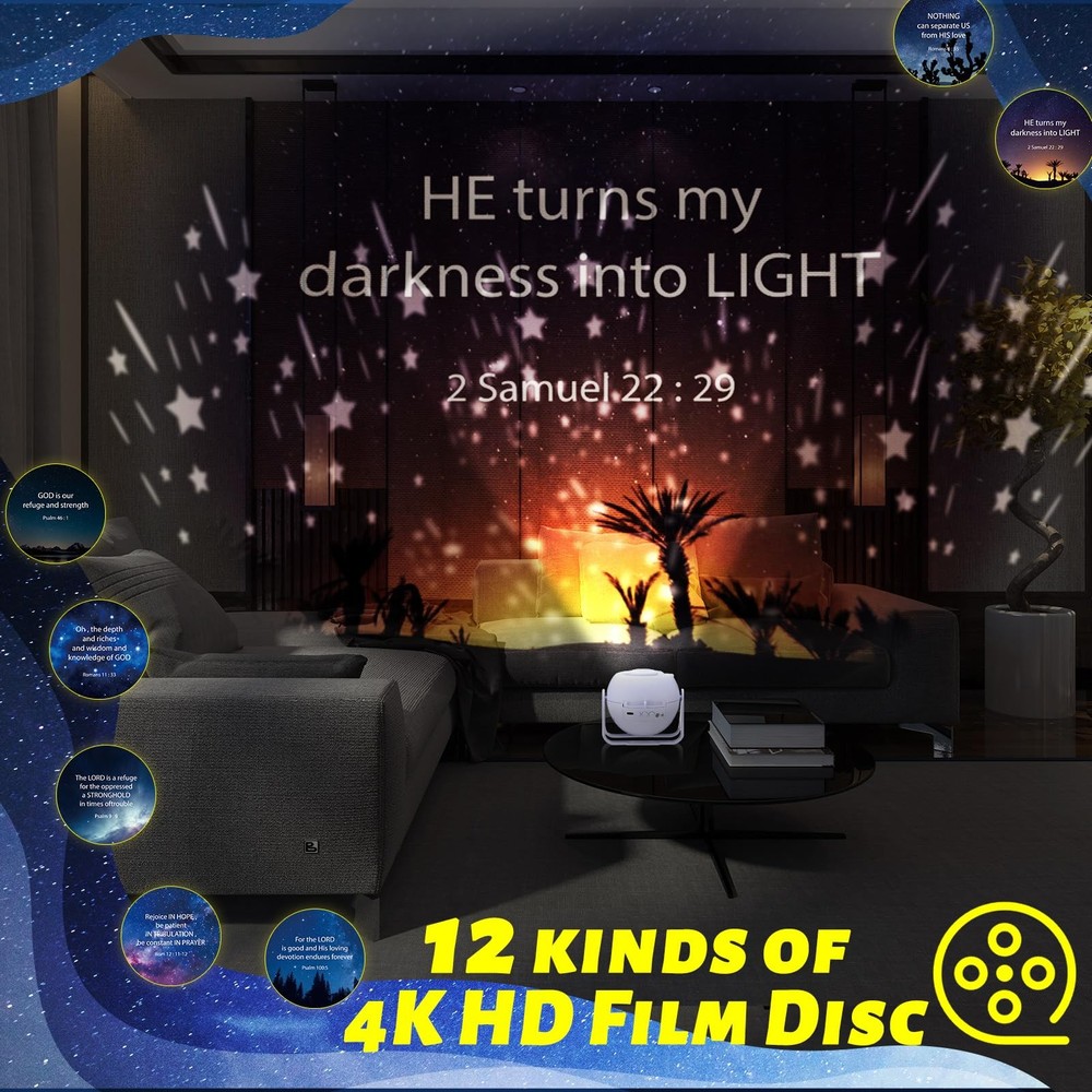 Aurelema Bible Verses Projector Galaxy Includes 12 White