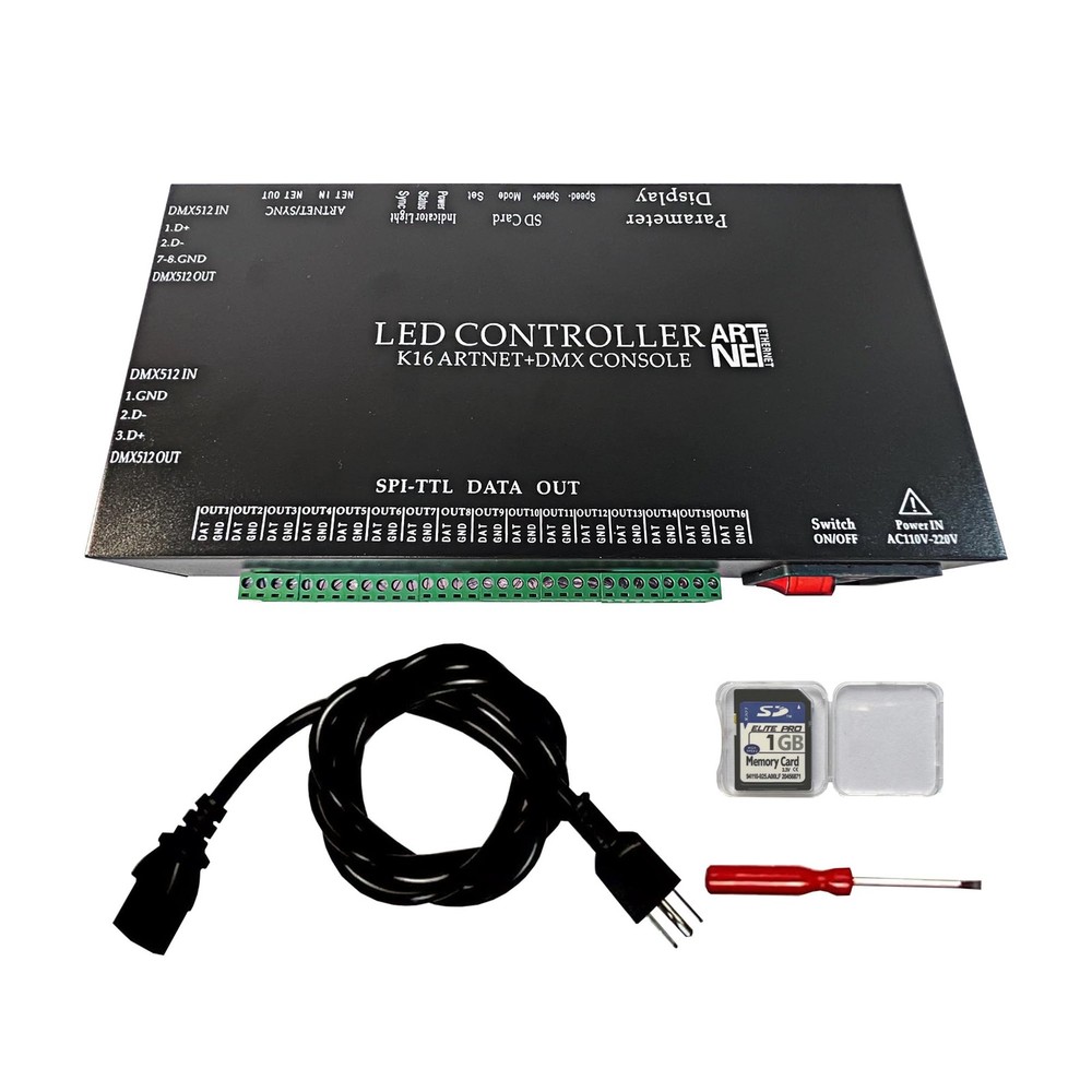 K16 ARTNET+DMX CONSOLE LED CONTROLLER, Professional Lighting Control, Suitabl...