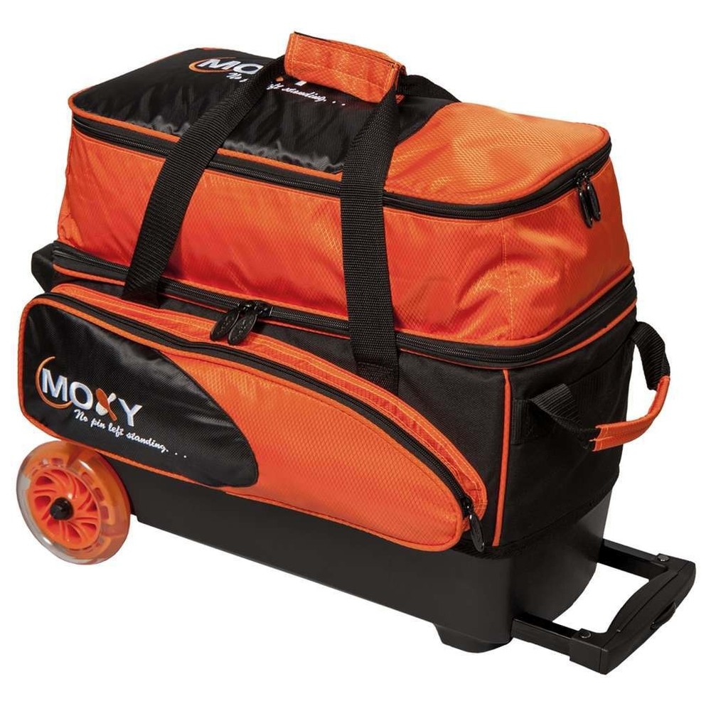 Moxy Blade Premium Double Roller Bowling Bag- Silver/Black