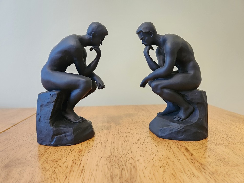 Bookends The Thinker People, Polystone, Black
