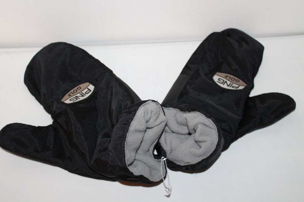 Ping Golf Mittens, Black/Gray, Size Large, One Size