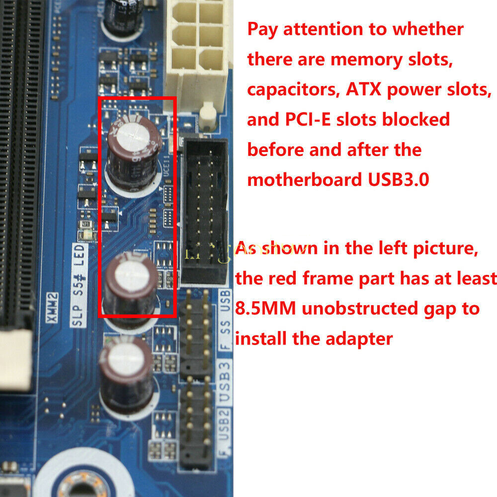 1PC Conversion ordinary motherboard standard USB3 adapter chassis front USB3