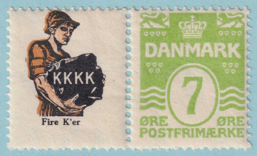 DENMARK  RE31 ADVERTISING TAB - MINT NEVER HINGED OG ** VERY FINE! - TSZ