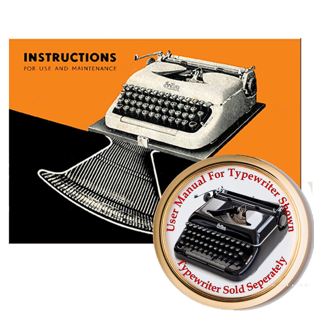 Erika 10 Typewriter User Instruction Manual Directions Guide Booklet