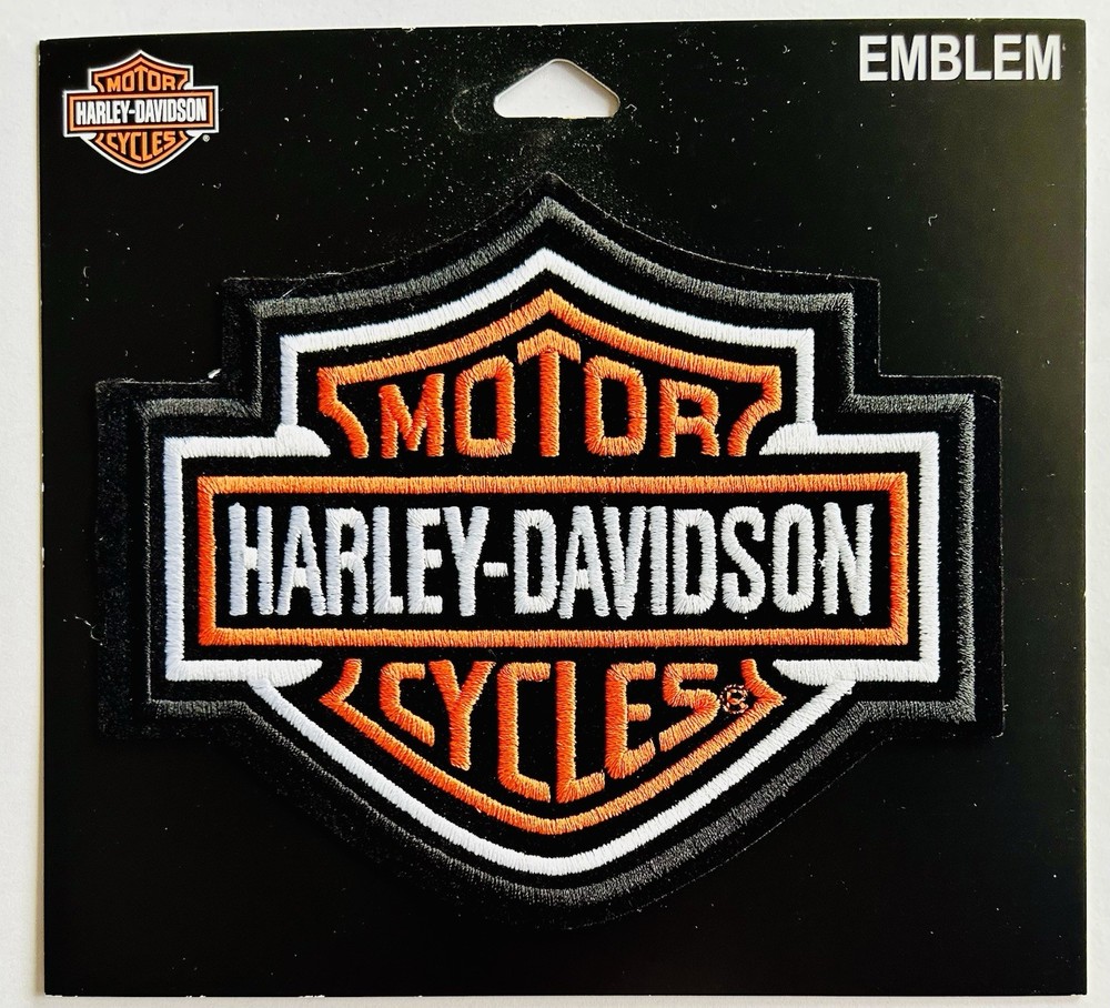 Harley Davidson HD Shield Iron-On Patch Motorcycles MC New Unused