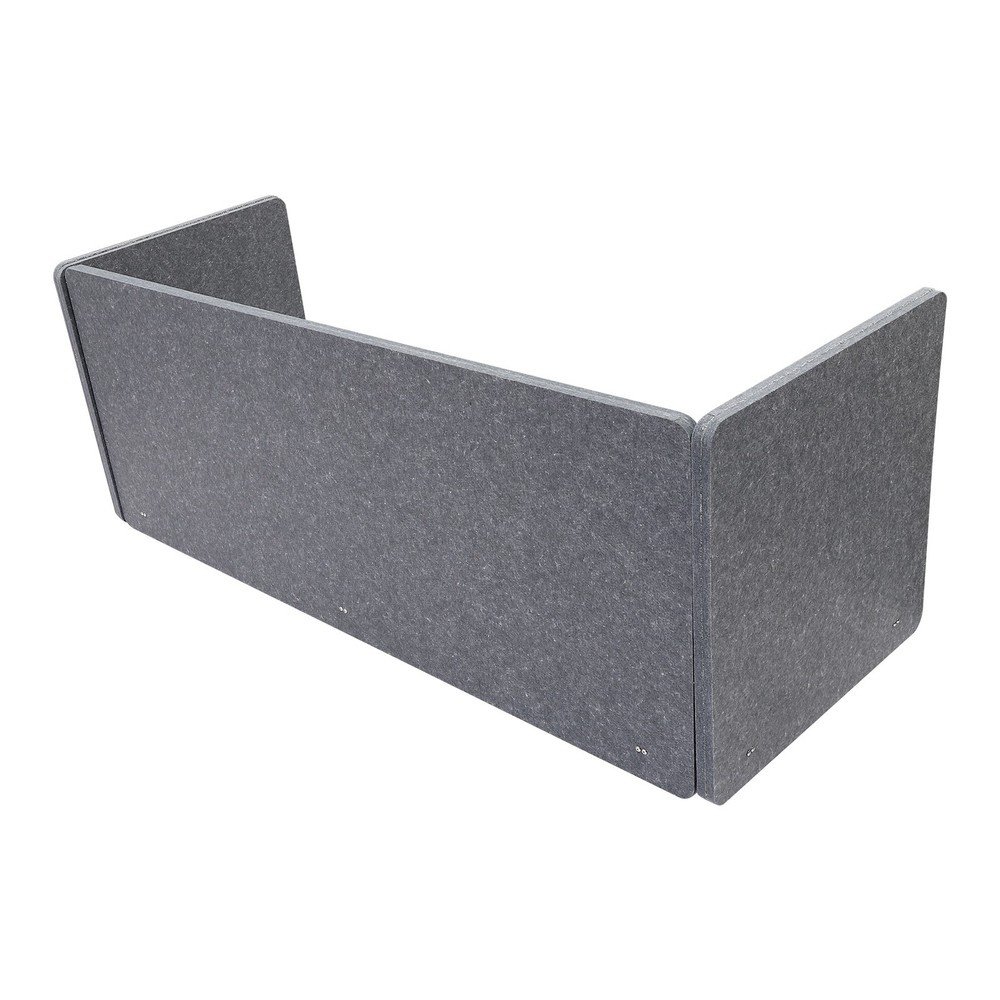 Rectangle Office Partition Grey Desk Divider For Schools Desktop Privacy Panel
