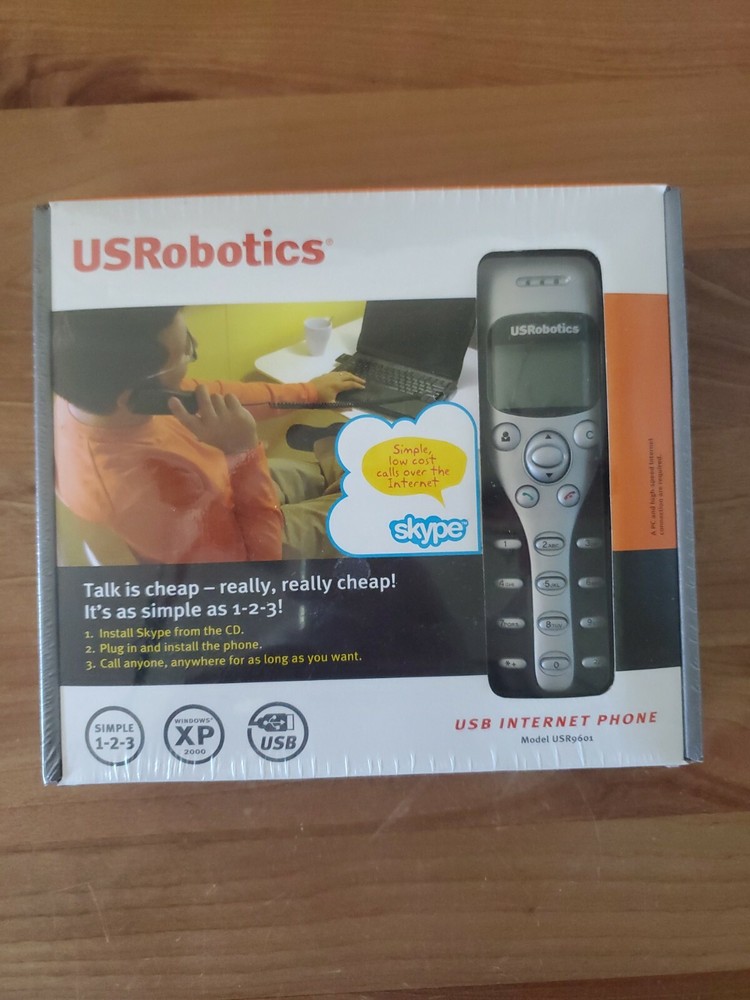 NEW US Robotics USB Internet Phone For Skype USR9601 Make Calls From Computer