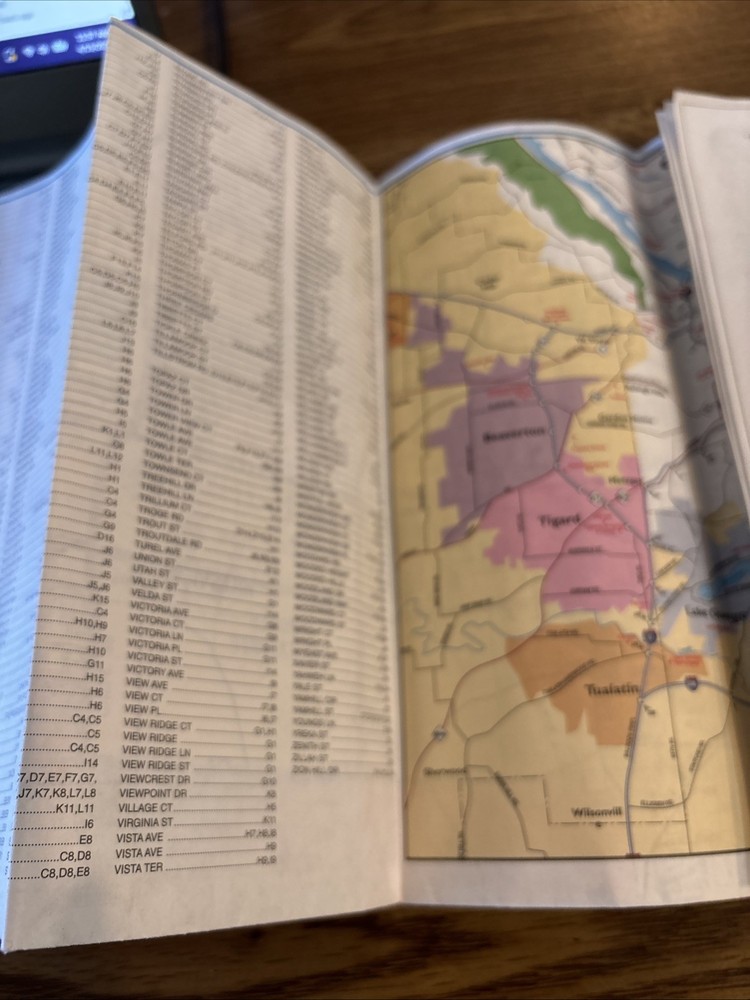 Gresham Oregon Area Chamber of Commerce advertising map, 2000s