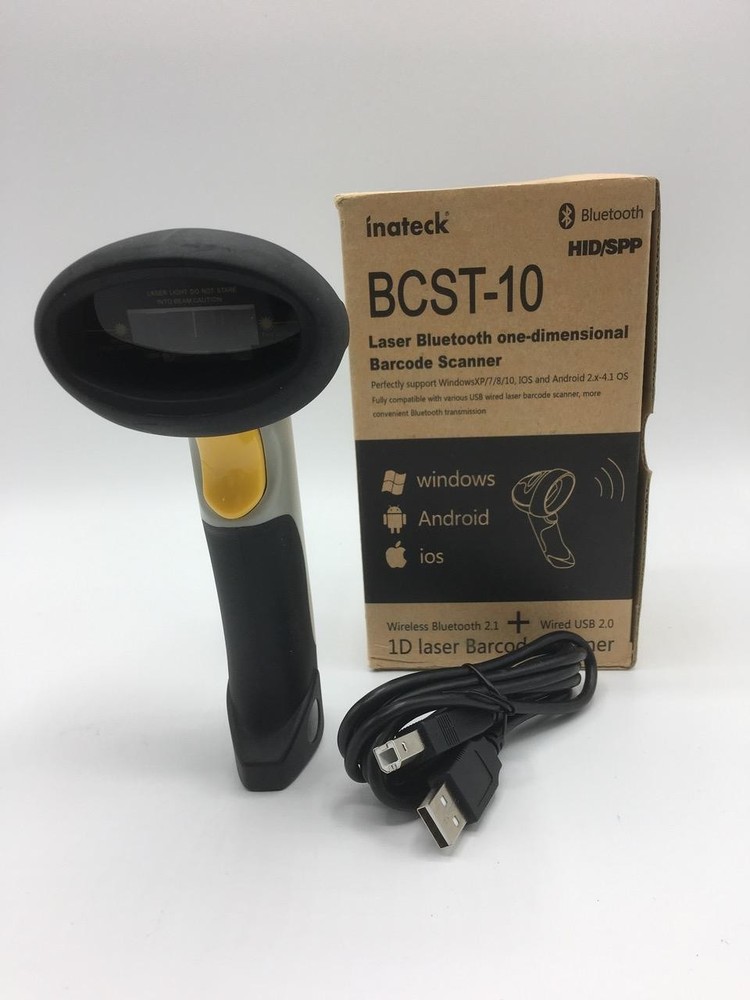 Inateck 2 in 1 Wireless Bluetooth USB Barcode Reader Scanner (BCST-10)