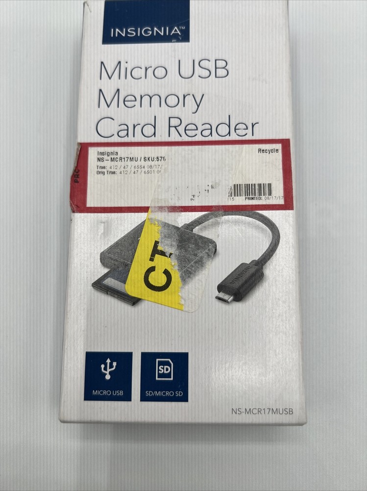 Memory Card Reader Micro USB SD & Micro SD Card Reader Insignia