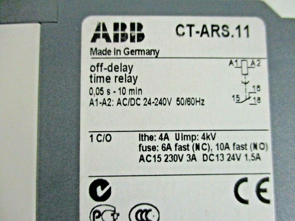 ABB OFF-DELAY TIME-RELAY CT-ARS.11